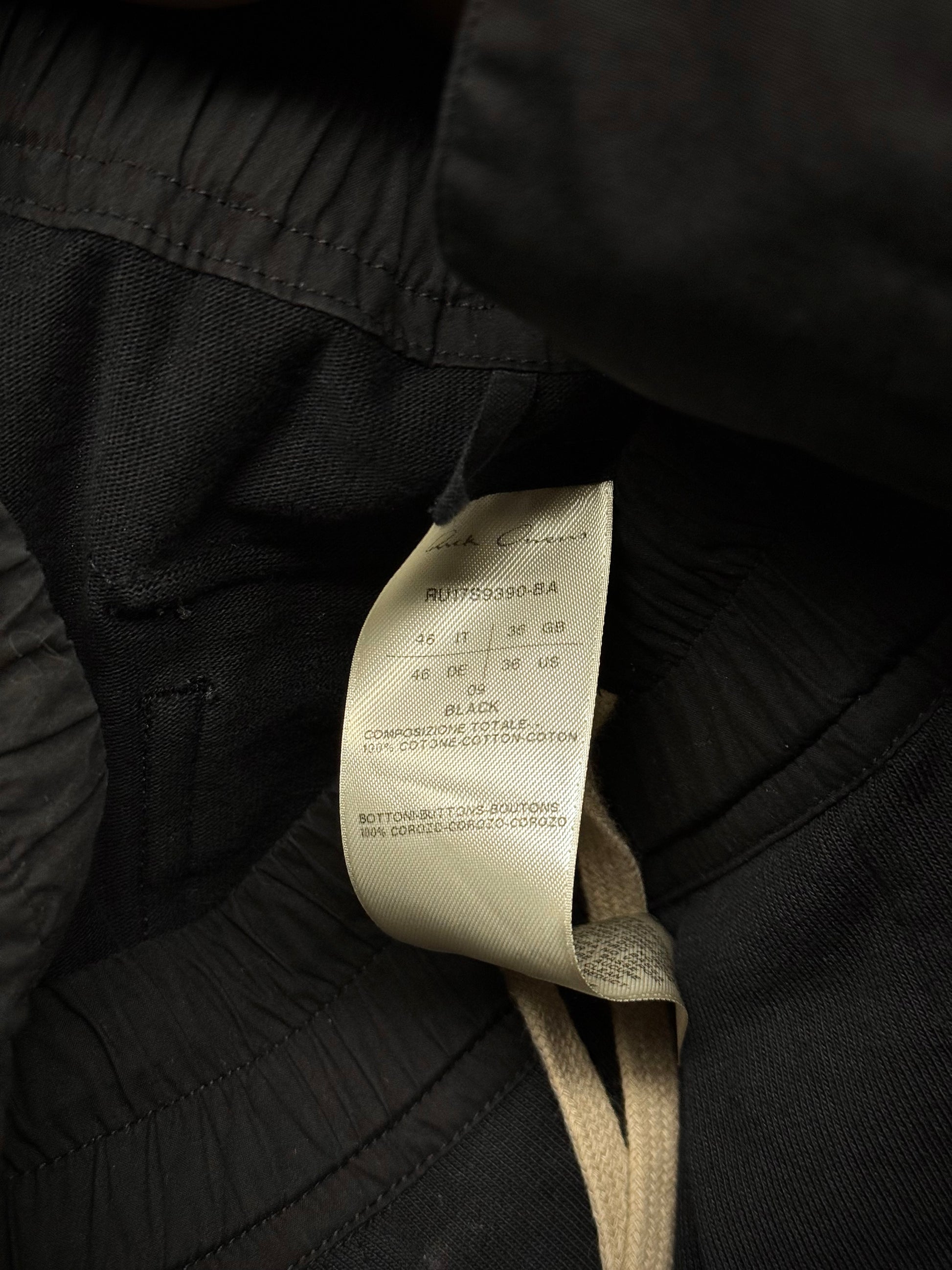 Rick Owens SS17 "WALRUS" Cotton Jersey Cargo Joggers detail | DRIEW GARMENTS