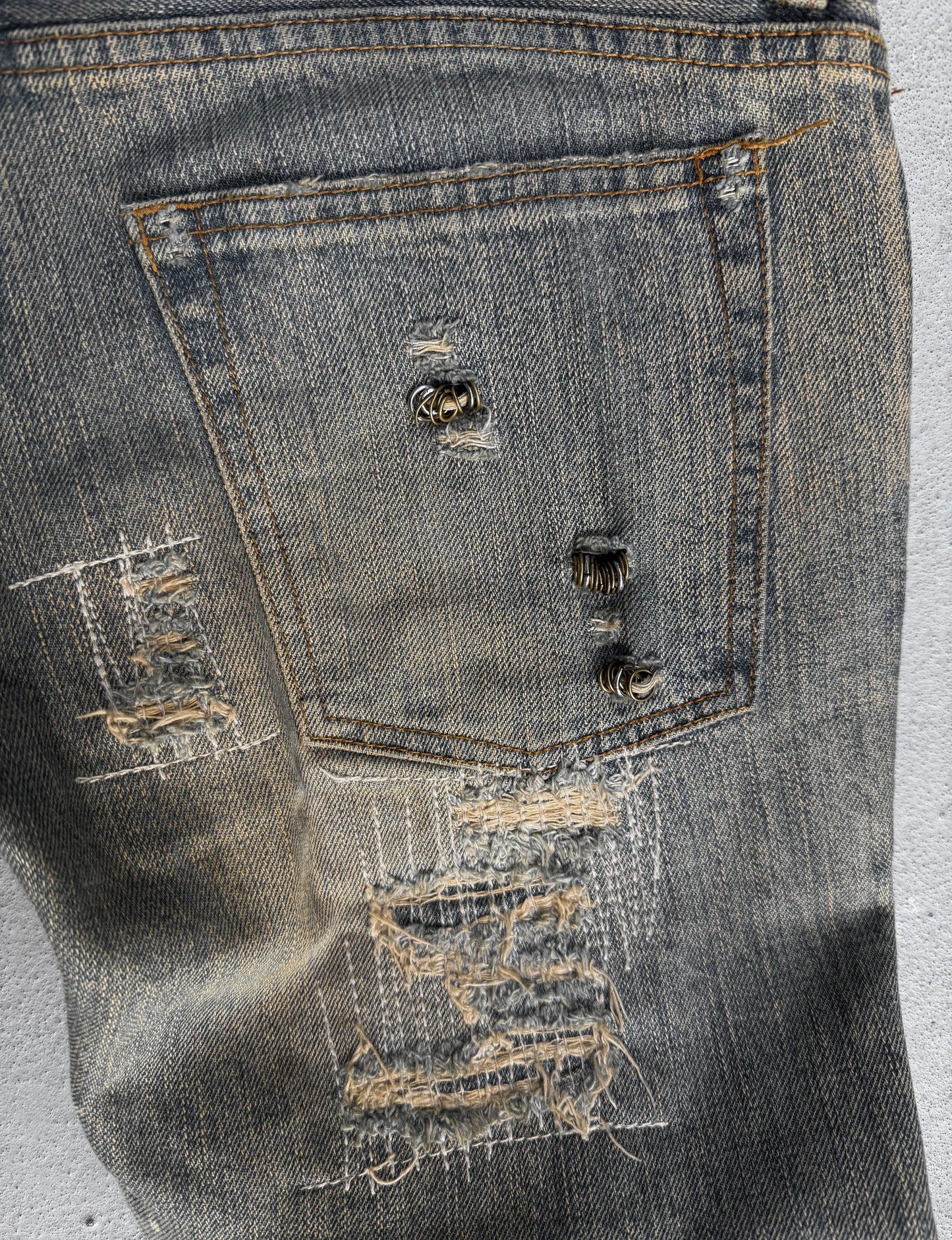 IfSixWasNine Early 00s ‘NO.MUD MAX/SBB 351DK’ Bell-Bottom Flare Denim