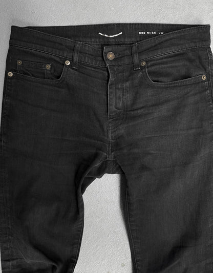 Saint Laurent Paris AW17 Washed Black ‘D02’ Skinny Denim