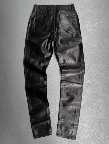 Saint Laurent Paris AW20 'D05' Vinyl Coated Skinny Denim