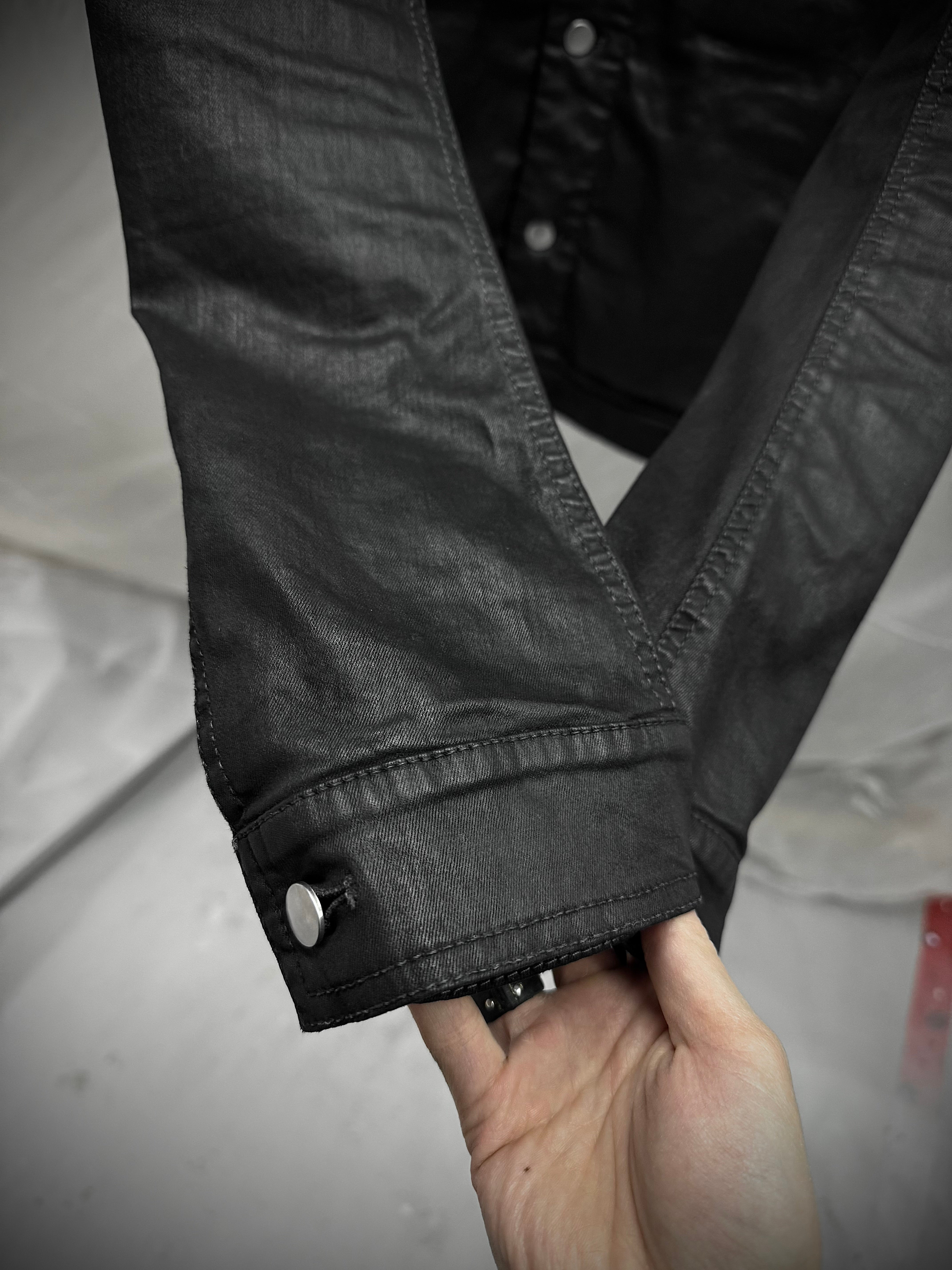 Rick Owens SS19 Babel Black Wax Denim Trucker Jacket – DRIEW