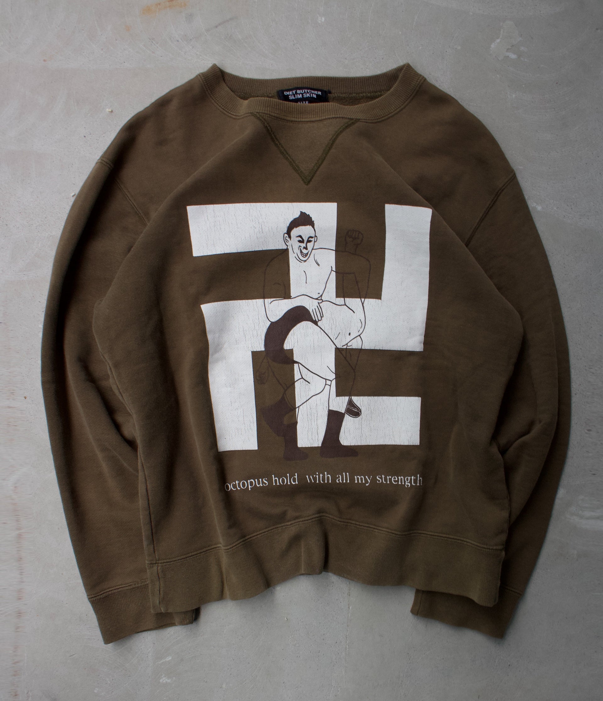 Diet Butcher Slim Skin 00s Buddhism Symbol Boxy Crewneck – DRIEW 