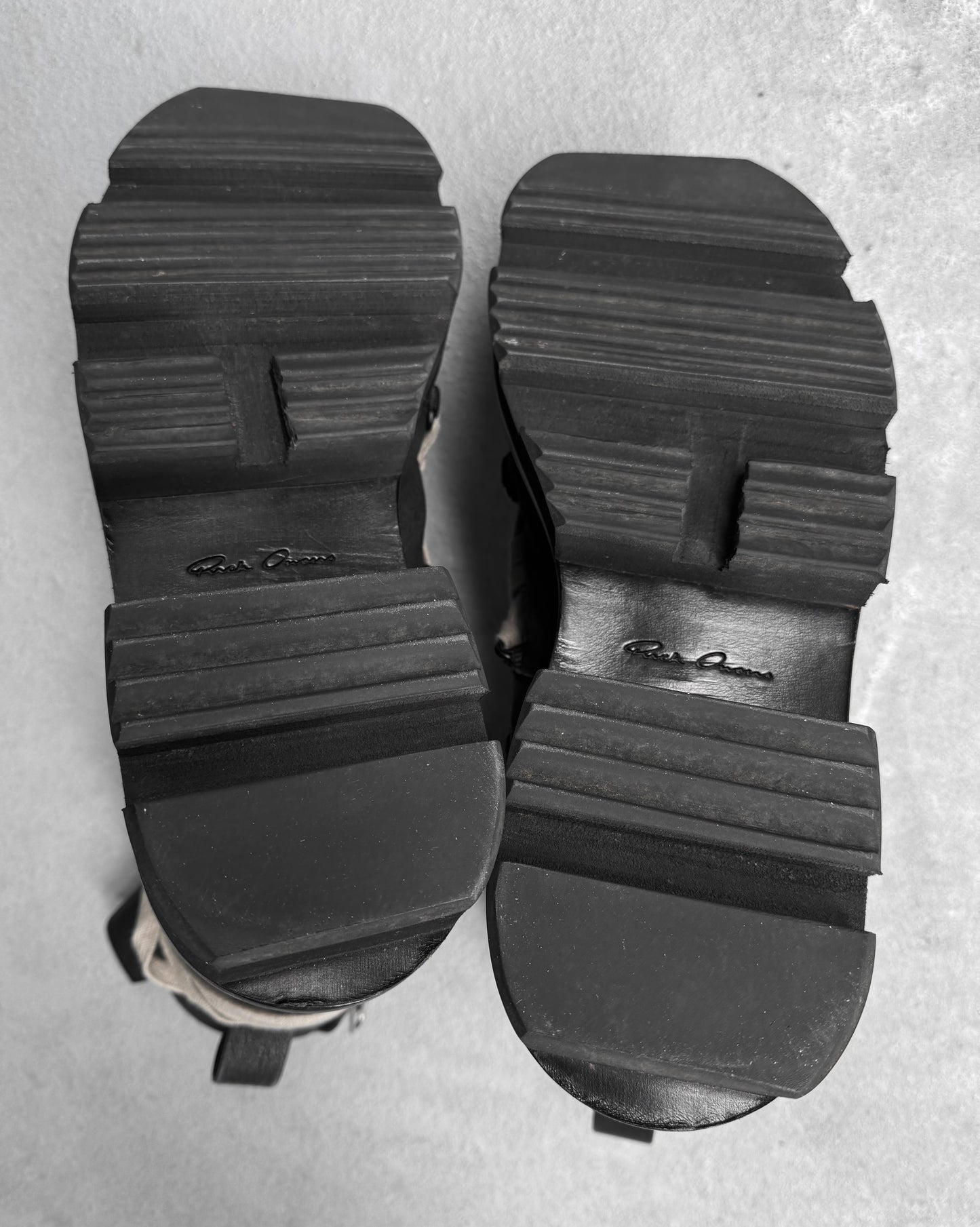 Rick Owens SS20 “TECUATL” Megalace Lace-up Army Boots
