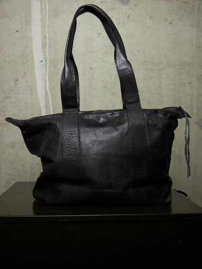 Fabio Quaranta 'FQR' Early 00s Hand Painted Leather Tote Bag