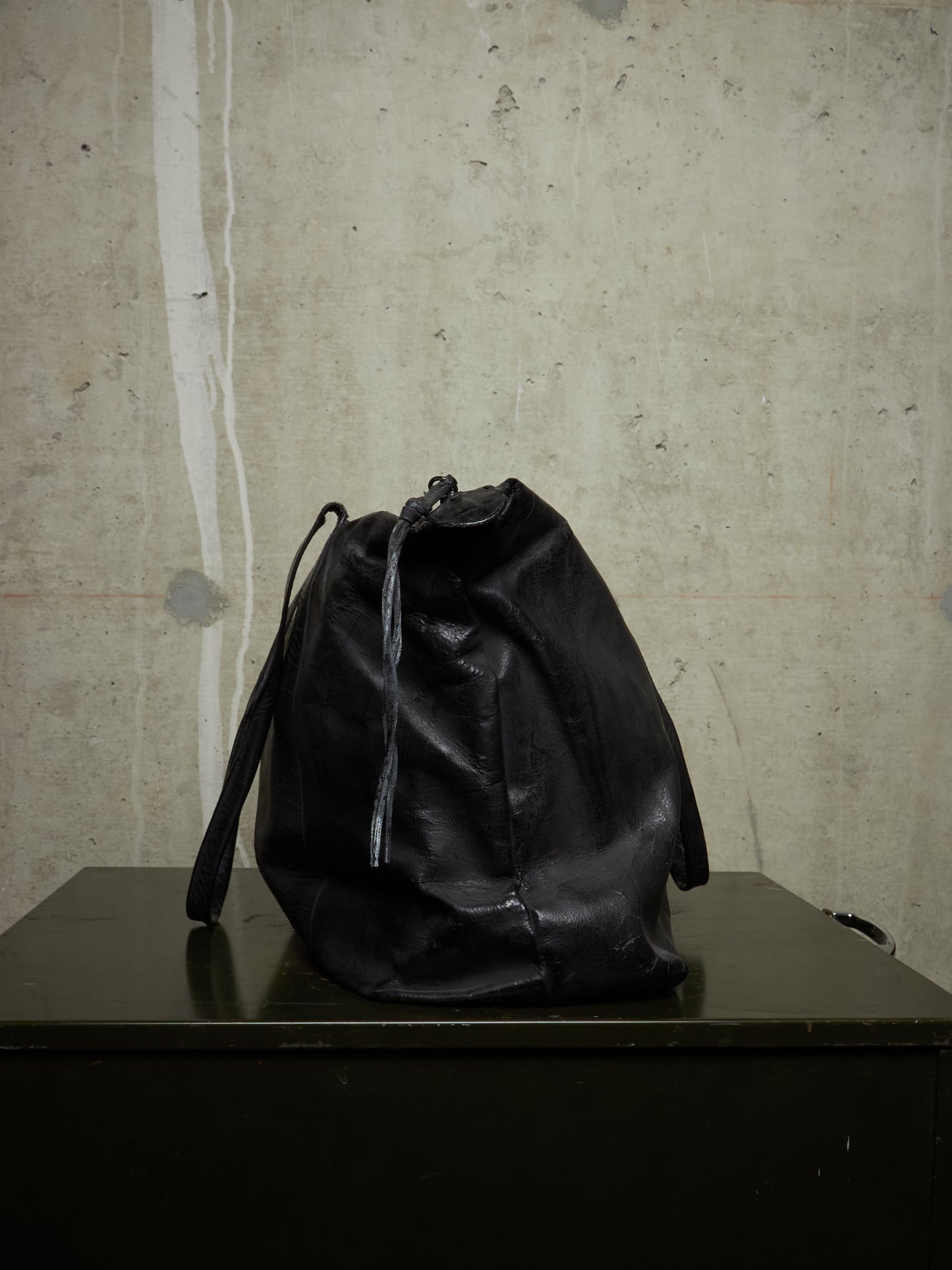Fabio Quaranta 'FQR' Early 00s Hand Painted Leather Tote Bag