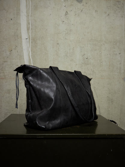 Fabio Quaranta 'FQR' Early 00s Hand Painted Leather Tote Bag