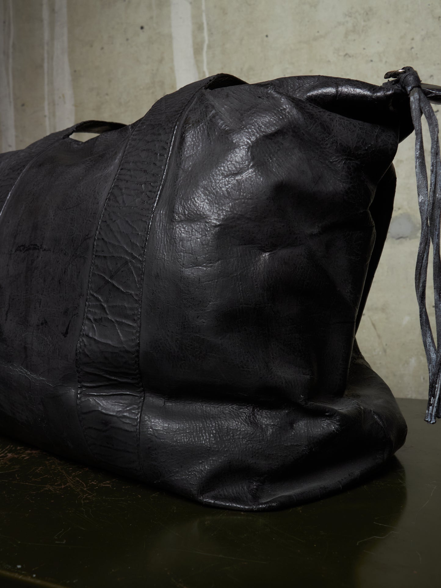 Fabio Quaranta 'FQR' Early 00s Hand Painted Leather Tote Bag