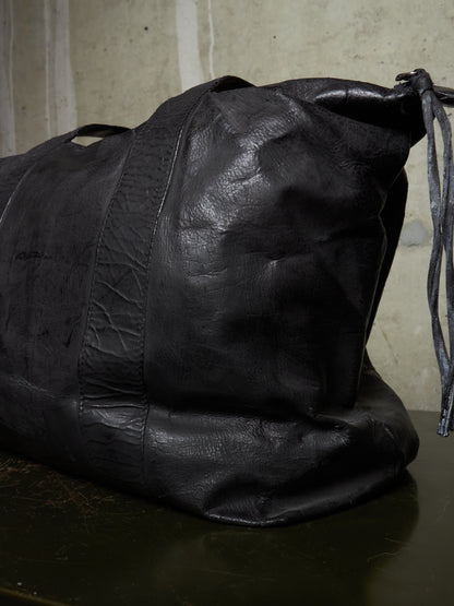 Fabio Quaranta 'FQR' Early 00s Hand Painted Leather Tote Bag