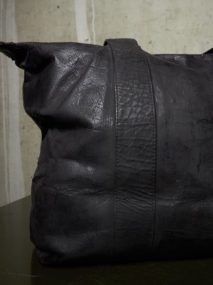 Fabio Quaranta 'FQR' Early 00s Hand Painted Leather Tote Bag