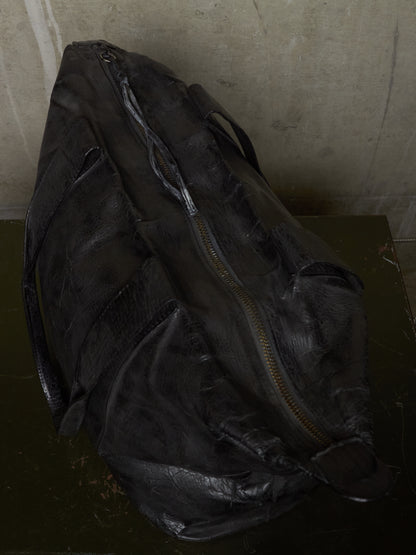 Fabio Quaranta 'FQR' Early 00s Hand Painted Leather Tote Bag