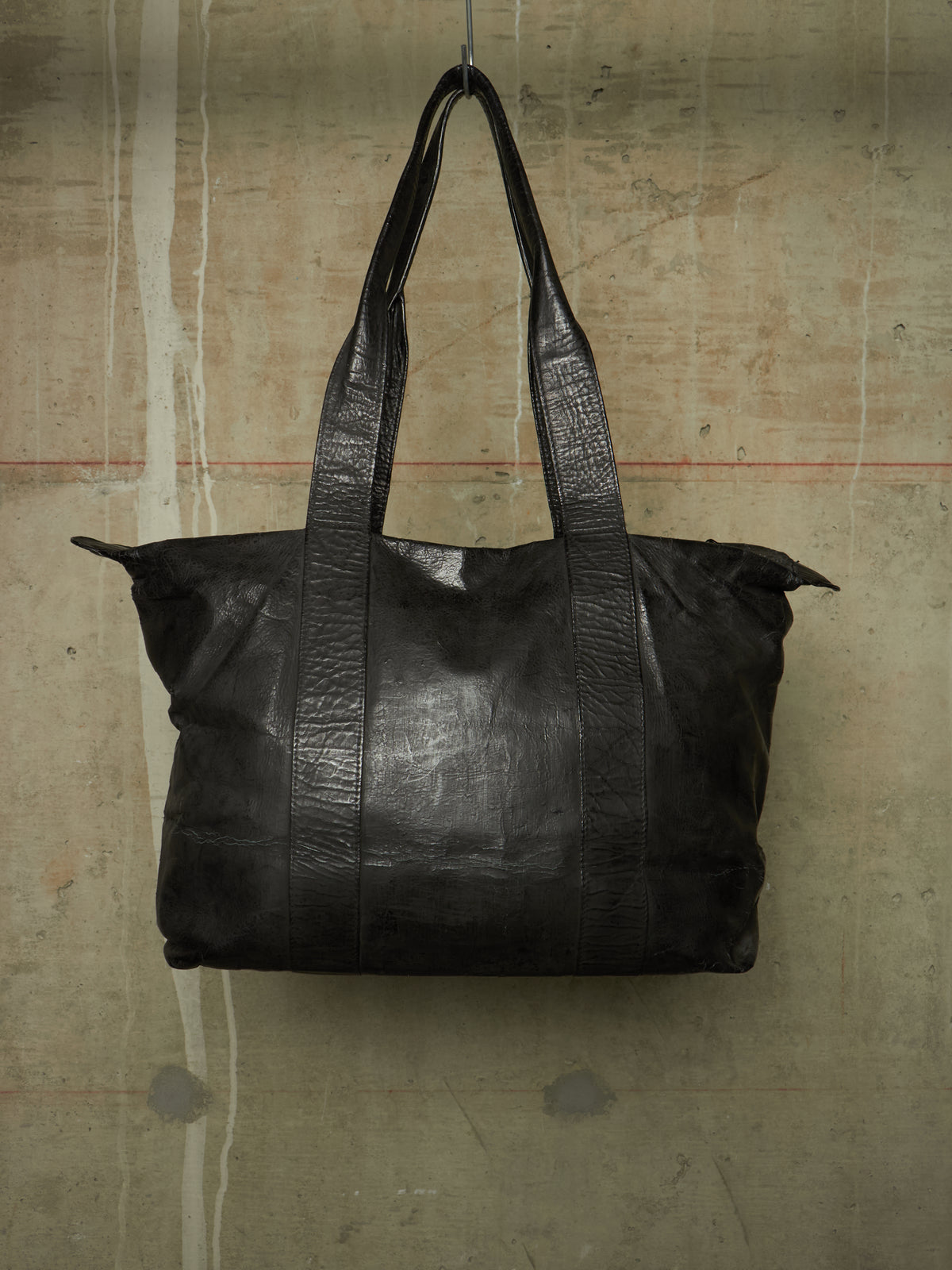 Fabio Quaranta 'FQR' Early 00s Hand Painted Leather Tote Bag