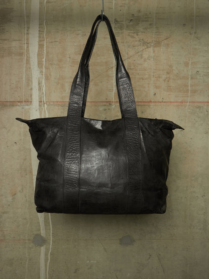 Fabio Quaranta 'FQR' Early 00s Hand Painted Leather Tote Bag