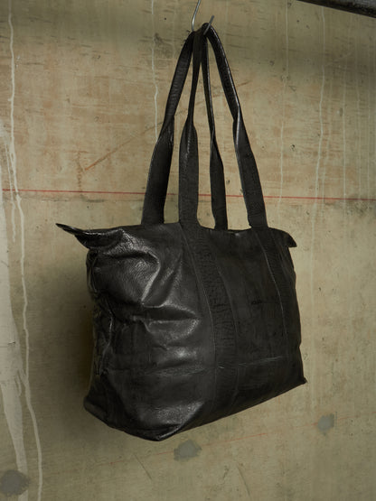 Fabio Quaranta 'FQR' Early 00s Hand Painted Leather Tote Bag