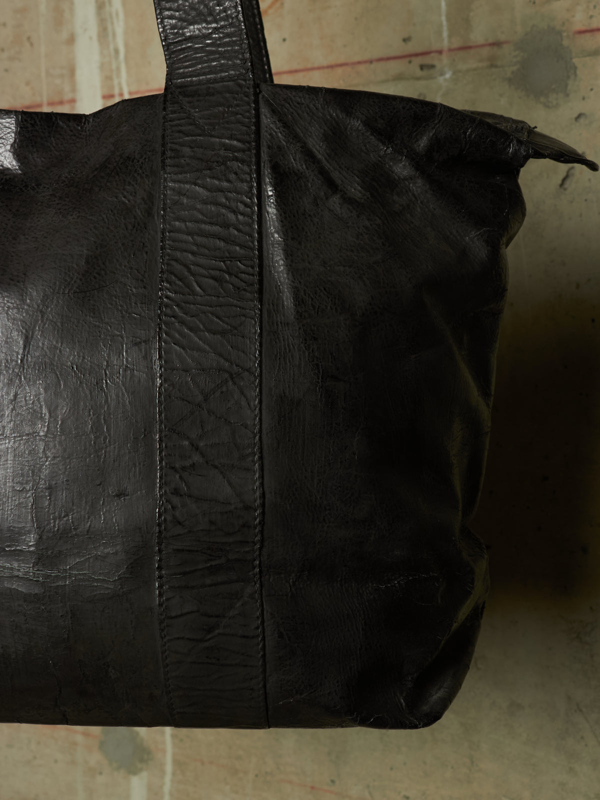 Fabio Quaranta 'FQR' Early 00s Hand Painted Leather Tote Bag