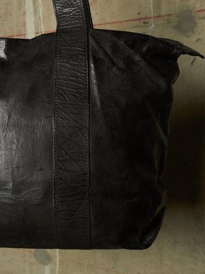 Fabio Quaranta 'FQR' Early 00s Hand Painted Leather Tote Bag