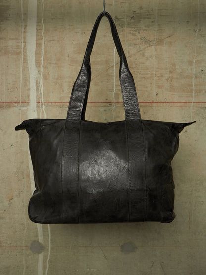 Fabio Quaranta 'FQR' Early 00s Hand Painted Leather Tote Bag