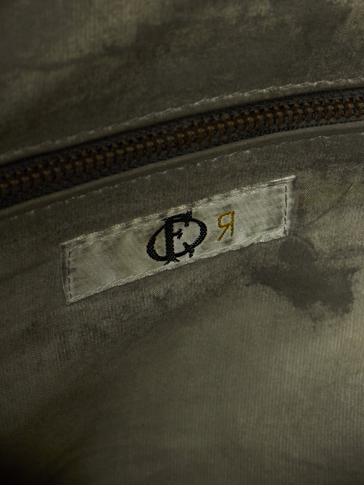 Fabio Quaranta 'FQR' Early 00s Hand Painted Leather Tote Bag