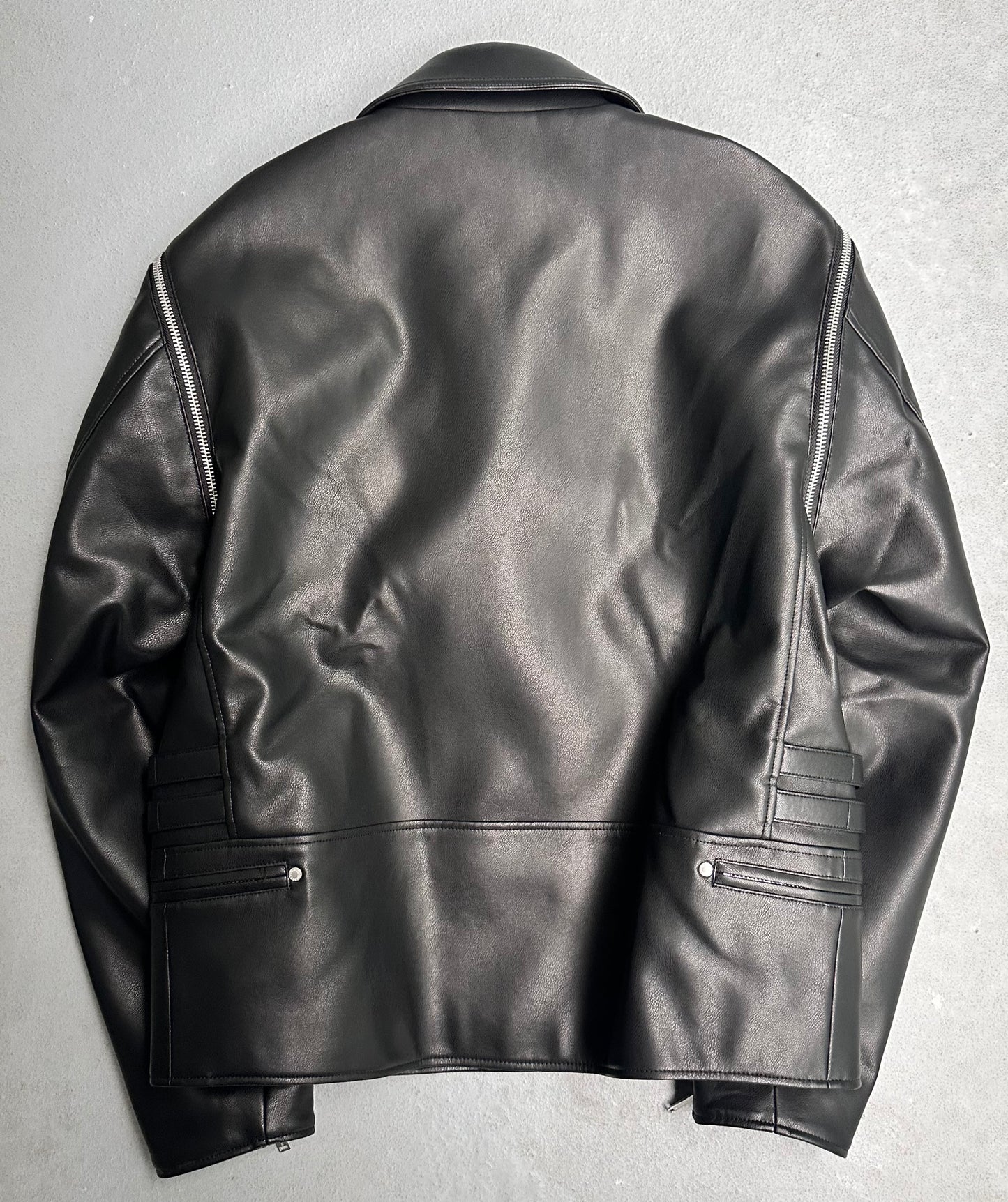 GU x UNDERCOVER AW21 Convertible Biker Leather Jacket