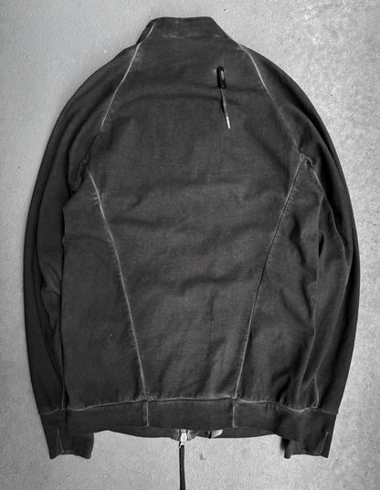 Boris Bidjan Saberi SS19 ‘ZIPPER1-FTO0003’ Dark Grey Resin-dyed Raglan Zip Jacket