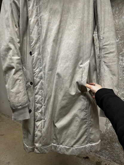 Rick Owens DRKSHDW AW10 "GLEAM" PEARL Hooded Padded Parka Coat detail | DRIEW GARMENTS