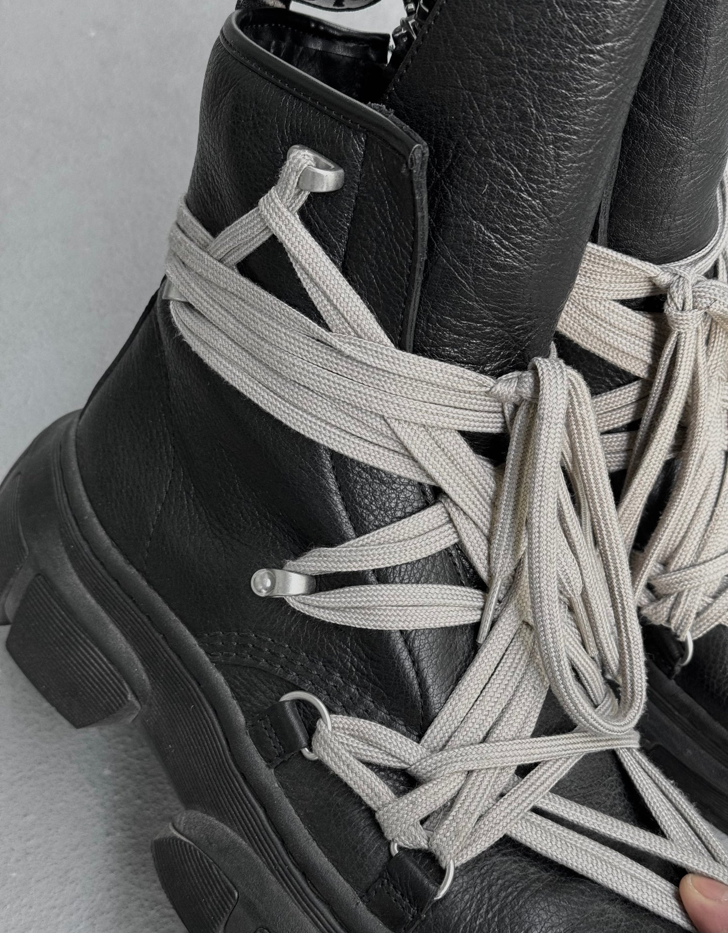 Rick Owens x Dr. Martens 1460 DMXL Megalace Leather Lace-up Boots