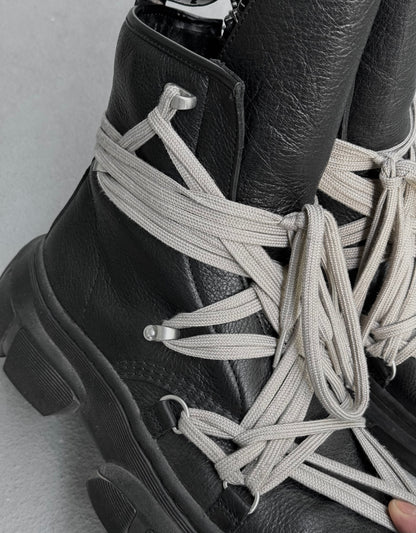 Rick Owens x Dr. Martens 1460 DMXL Megalace Leather Lace-up Boots