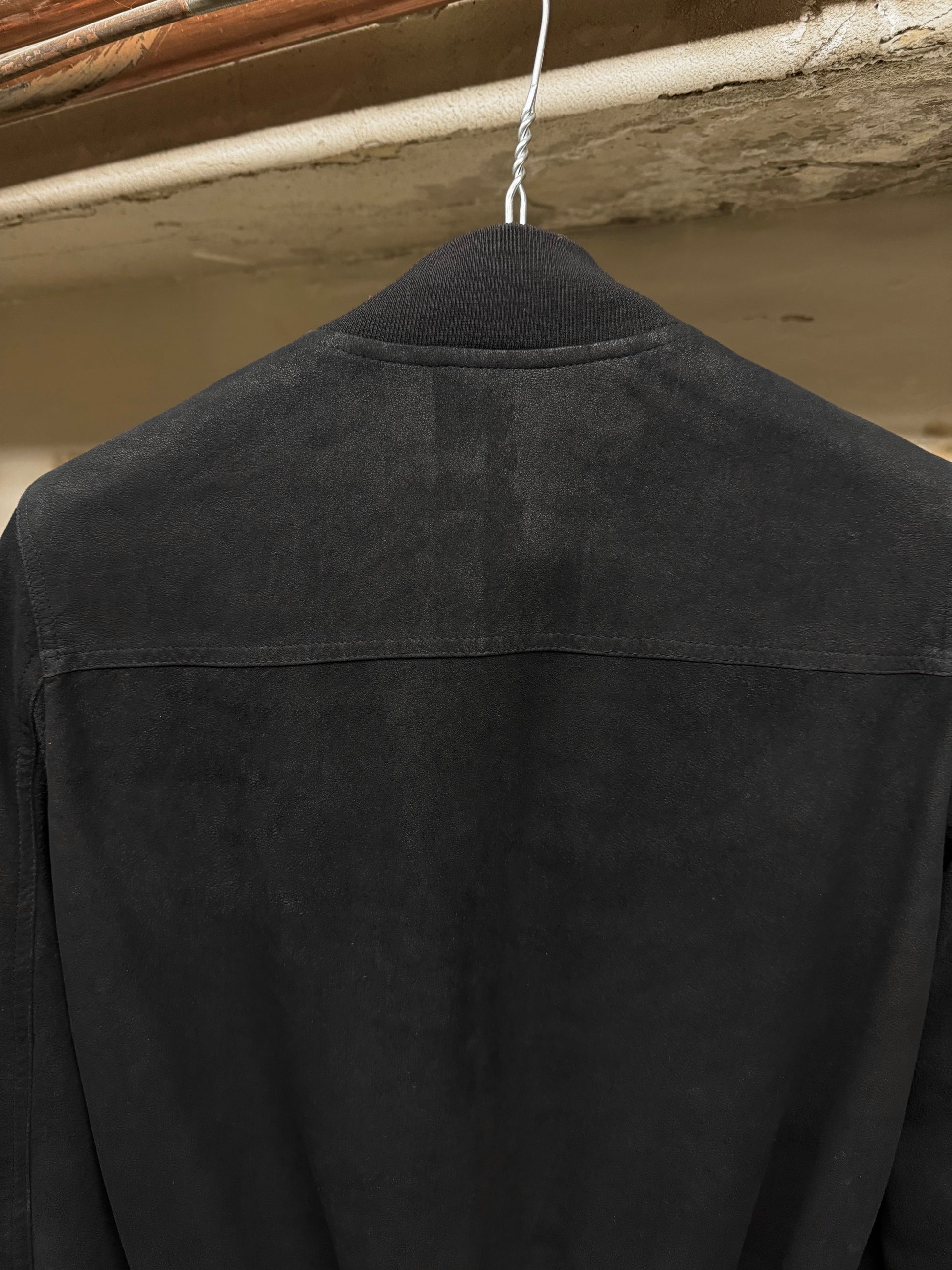 Rick Owens SS14 "VICIOUS" Blistered Lamb Leather Bomber Jacket detail | DRIEW GARMENTS