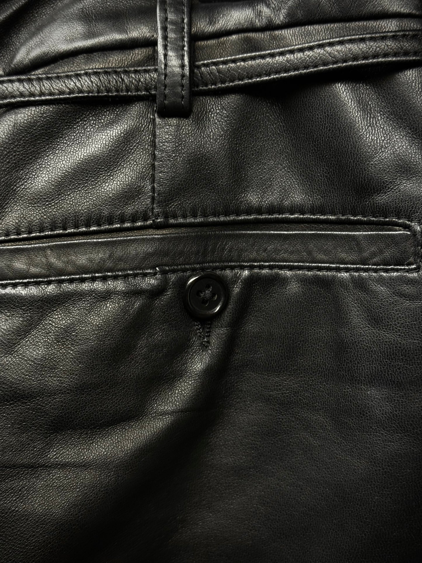 Ann Demeulemeester AW08 Lambskin Leather Bootcut Flare Pants