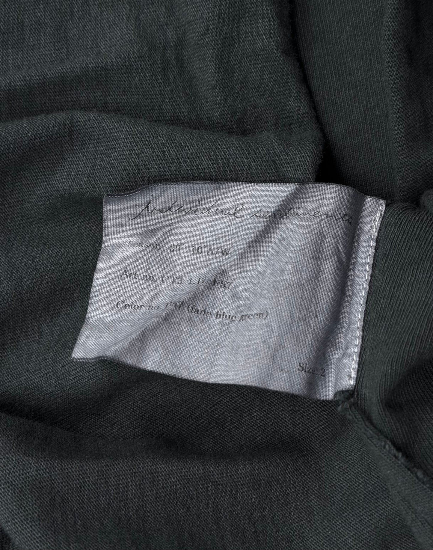 Individual Sentiments AW09-10 Garment-dyed 3D Spiral Cut Long-sleeves