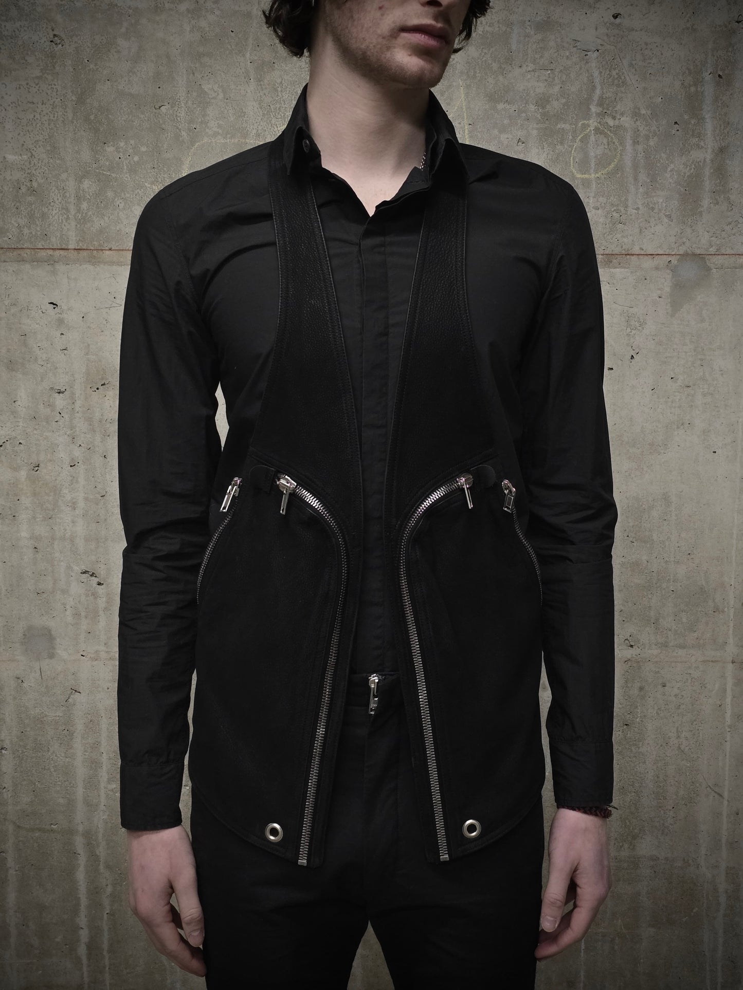 Rick Owens SS24 "LIDO" Cow Leather Bauhaus Vest Bag