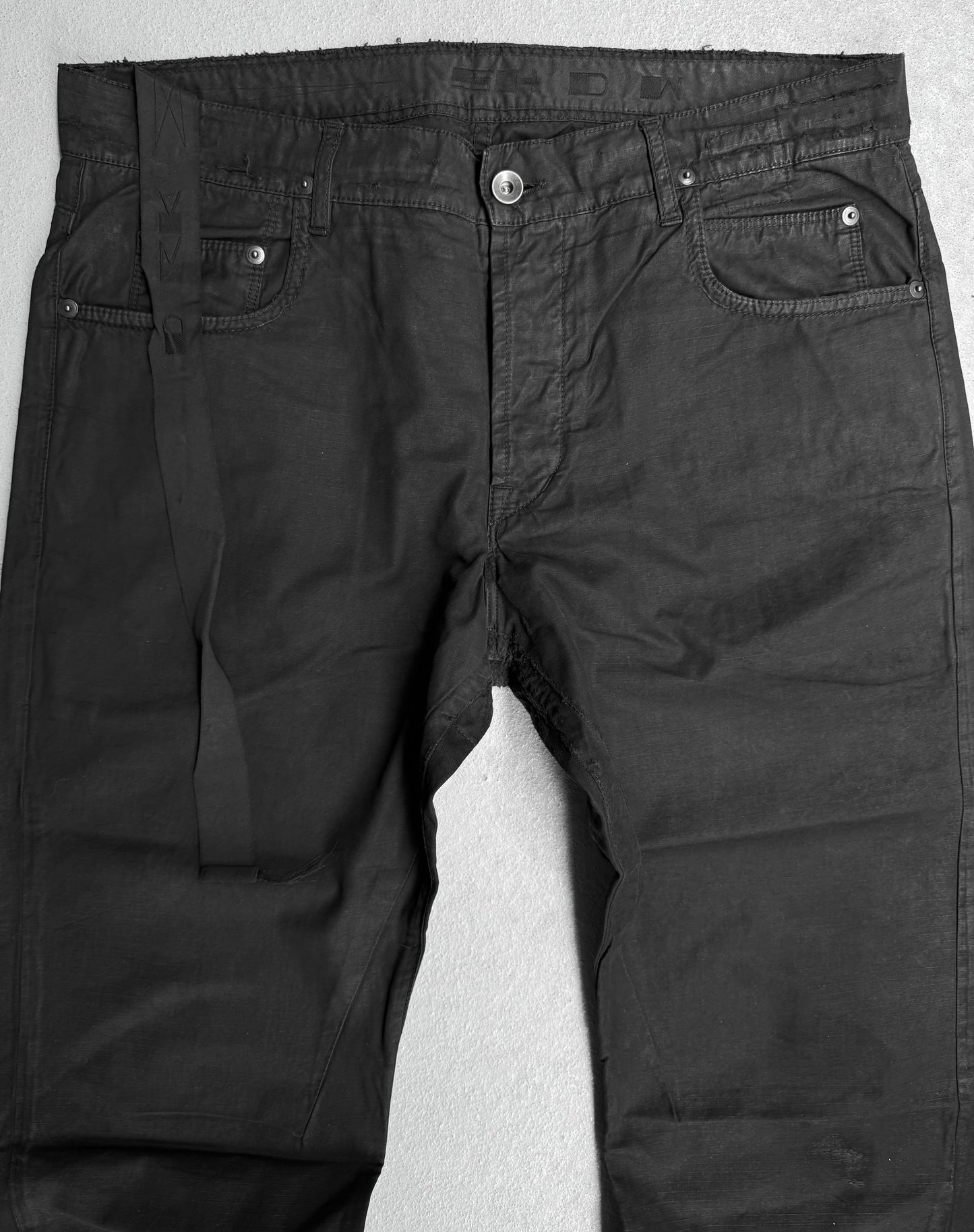 Rick Owens DRKSHDW AW09 “CRUST” Light-waxed Cotton Poplin Skinny Pants
