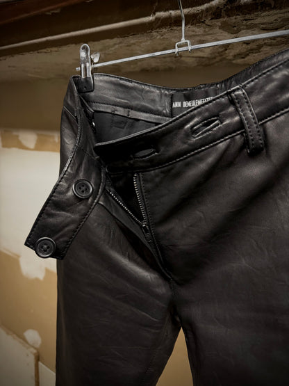 Ann Demeulemeester Early 00s Lambskin Leather Skinny Pants