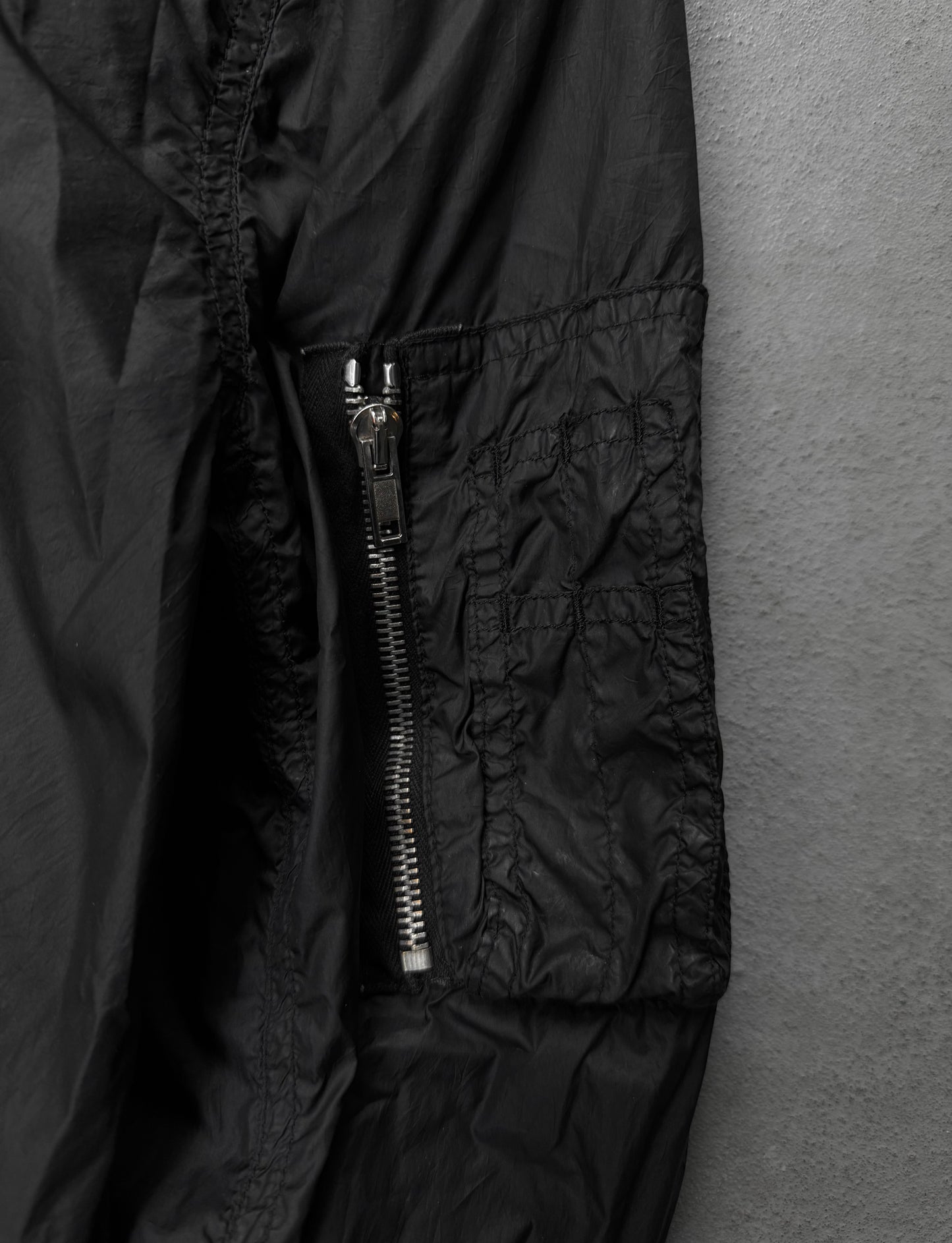 Rick Owens DRKSHDW SS15 "FAUN" MA-1 Flight Nylon Bomber Jacket detail | DRIEW GARMENTS