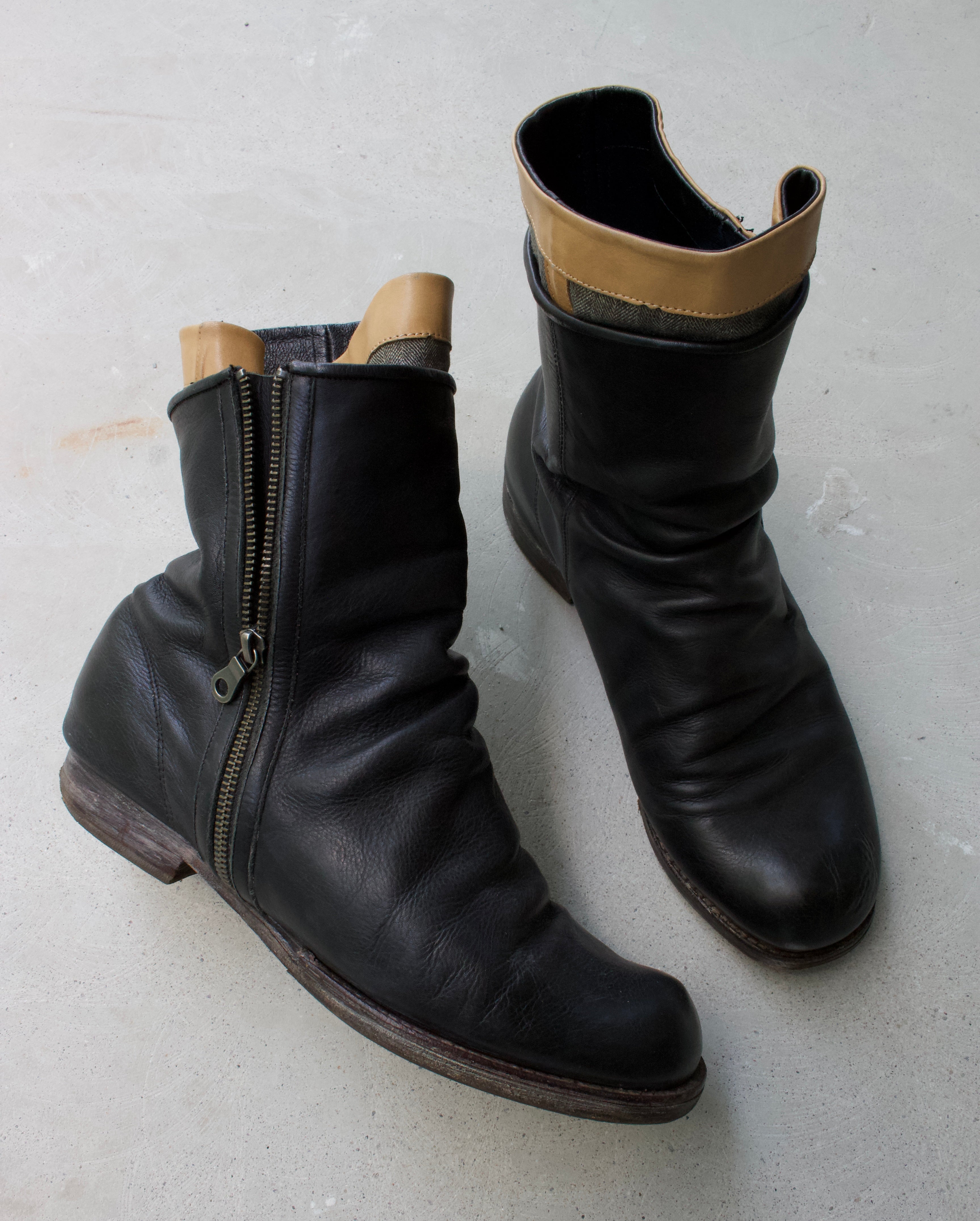 MiharaYasuhiro AW09 Double Layered Leather Boots