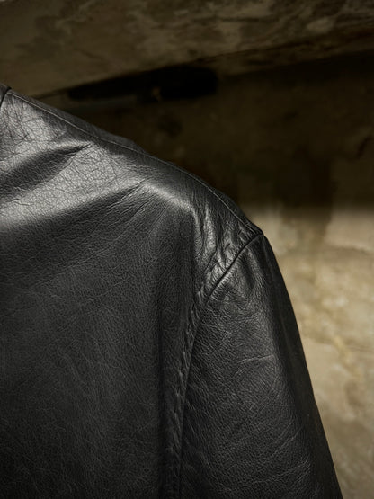 Yuji Yamada Late 90s Cow Leather High Neck Coat detail | DRIEW GARMENTS