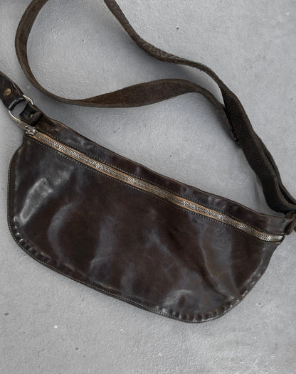 GUIDI ‘Q10M’ Brown Full-grain Horse Leather Shoulder Bag