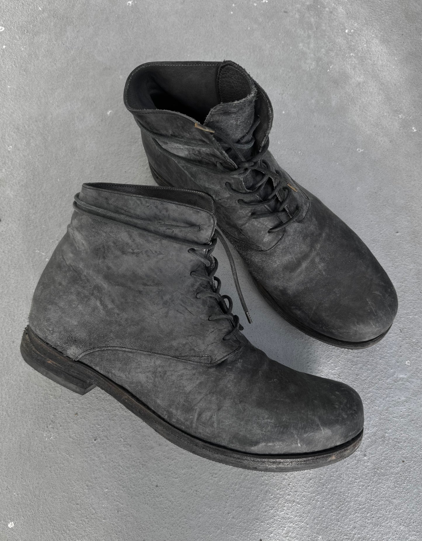 A DICIANNOVEVENTITRE (A1923) Reverse Horse Leather '06' Ankle Boots