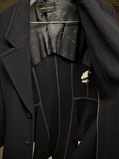 COMME des GARÇONS Late 80s Asymmetric Wool Victorian Tailcoat