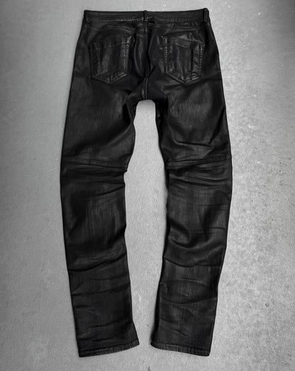 Rick Owens AW19 "LARRY" Waxed Nagakin Skinny Denim