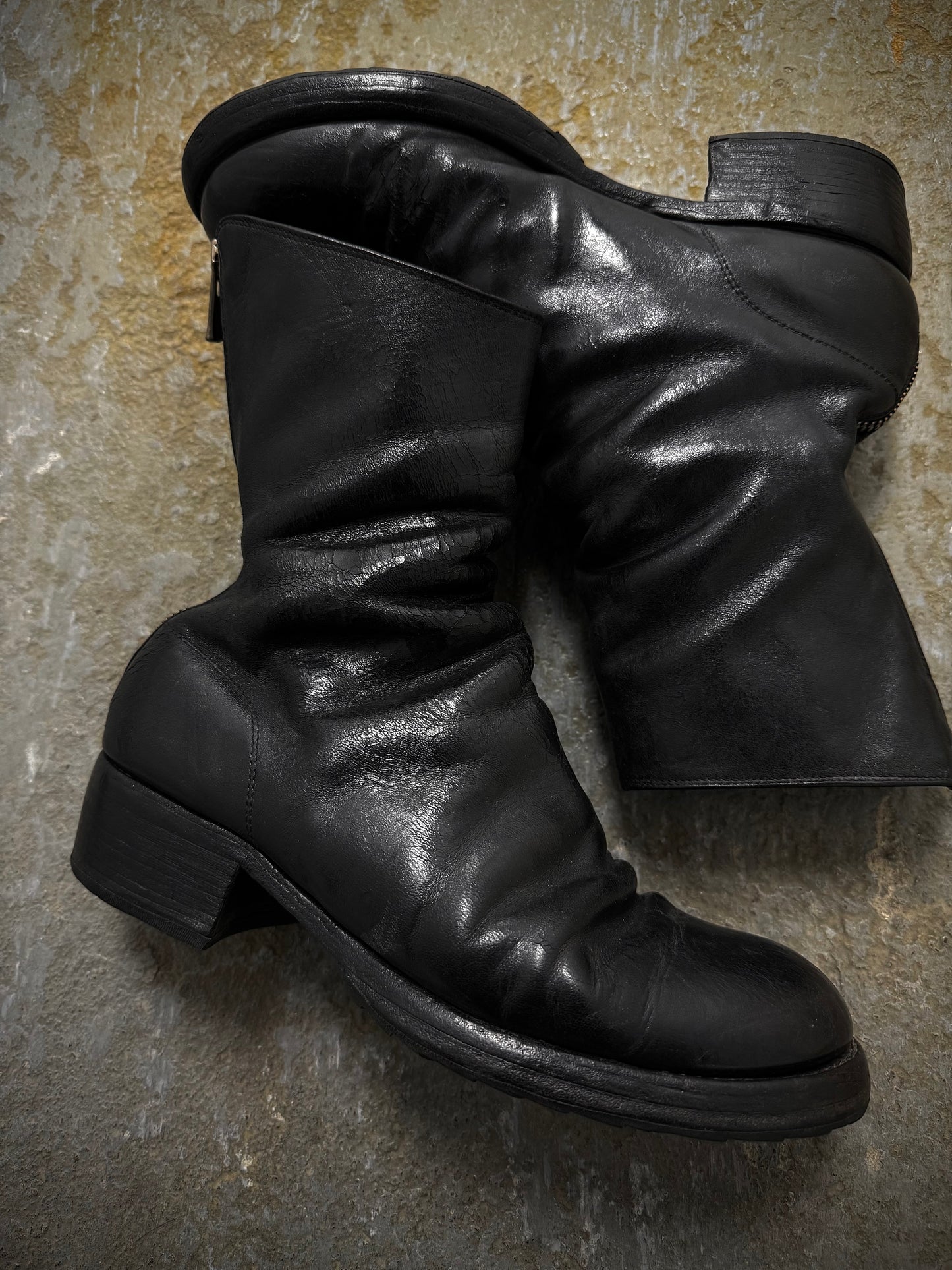 Other GUIDI '788' Black Full-grain Horse Leather Back Zip Boots detail | DRIEW GARMENTS