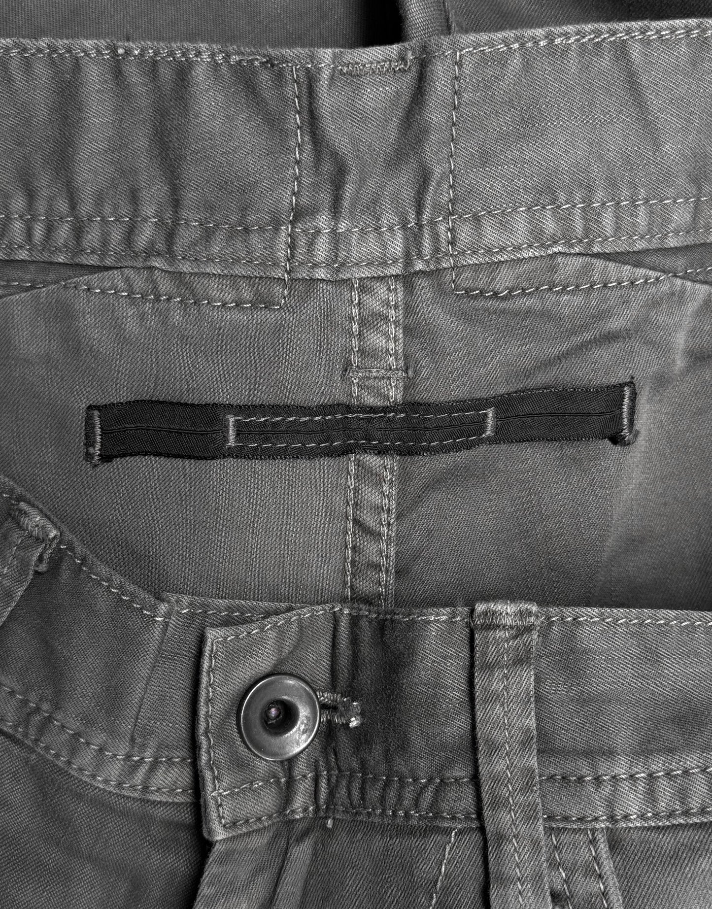 Julius_7 SS16 “sefiroth;” Grey Drop-crotch J-Cut Skinny Pants