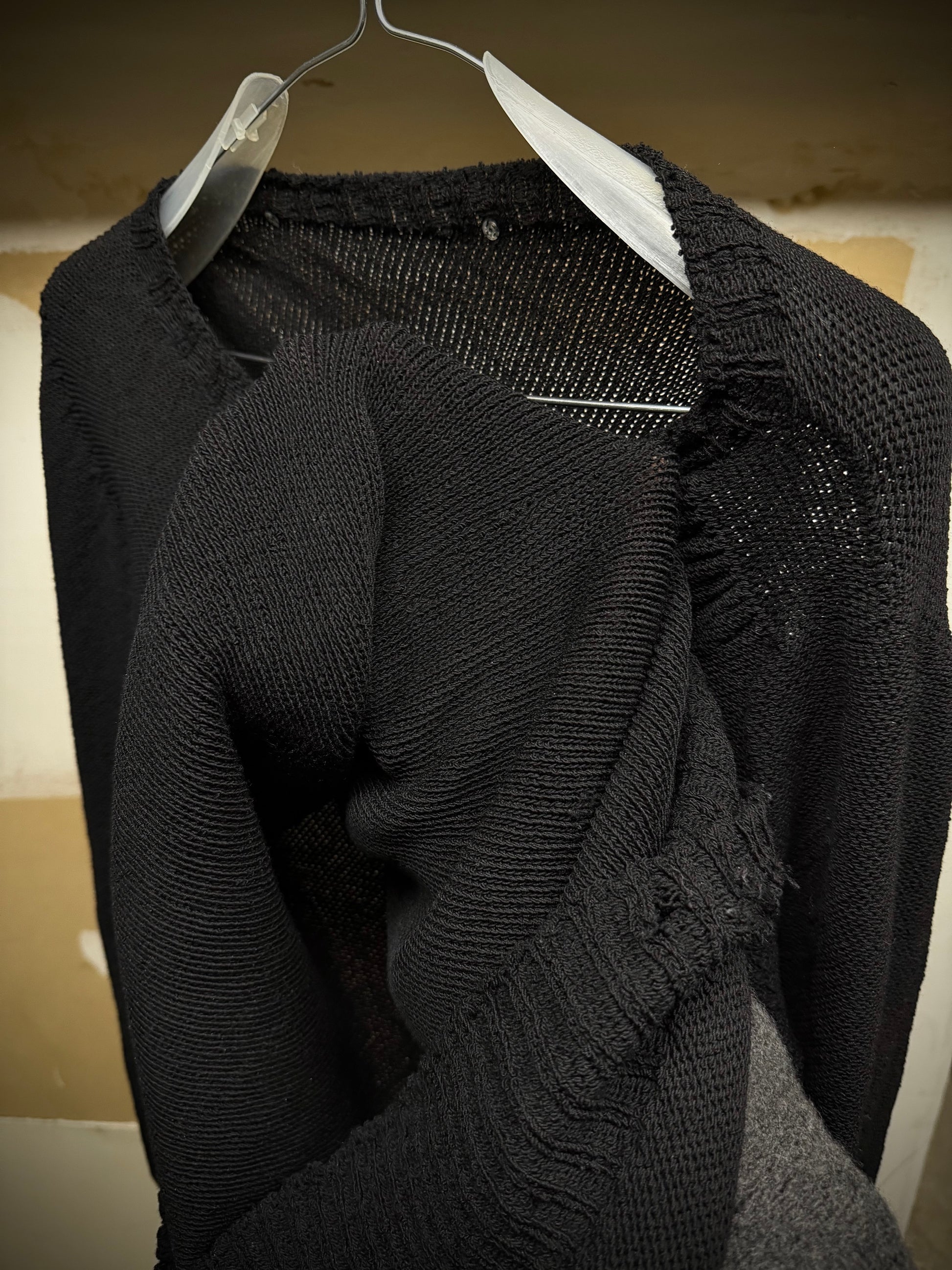 Carol Christian Poell ‘KM/2629-IN PENTASIR/10’ Seamless Round Neck Wool Knitted Sweater detail | DRIEW GARMENTS