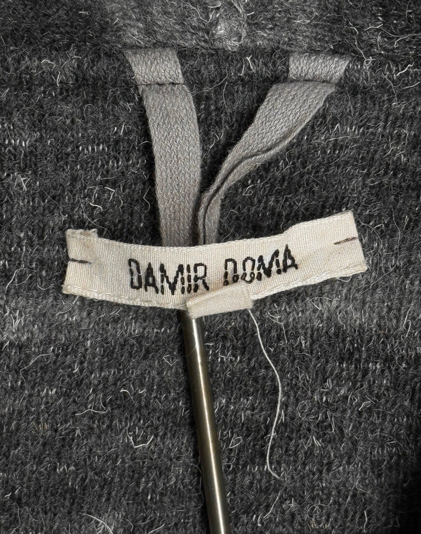 DAMIR DOMA AW10 Stripe Wool Robe Infinity Heavy Coat