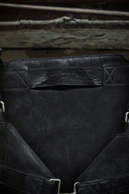Carol Christian Poell 'AM/2608 CUBS-PTC/010' Object-dyed Horse Culatta Leather Vest Bag detail | DRIEW GARMENTS
