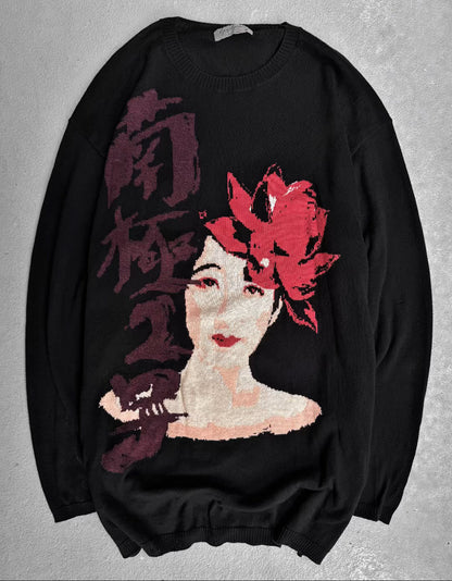 Yohji Yamamoto POUR HOMME SS19 Woman Intarsia No. 2 Jacquard Knit Jumper