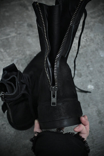 Cinzia Aria CINZIA ARAIA Reverse Cow Leather Back Zip Boots detail | DRIEW GARMENTS