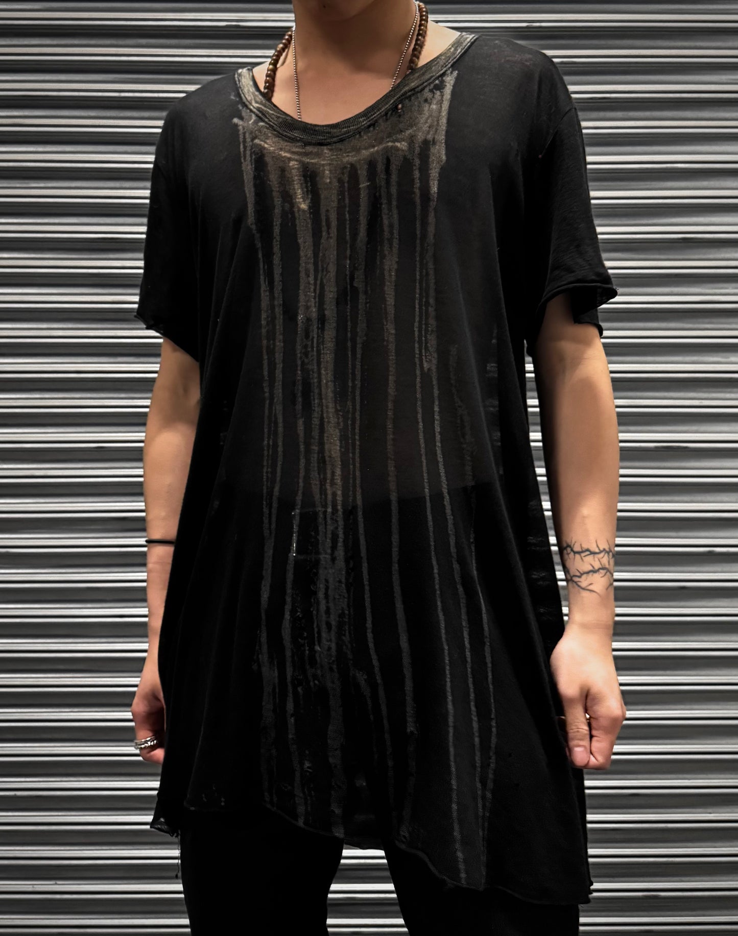 Rick Owens SS07 “DRAKE” Vomit Bleached Sheer T-shirt