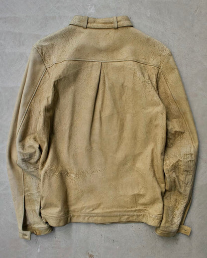 RipVanWinkle Early 00s Distressed Sheepskin Suede Leather Jacket