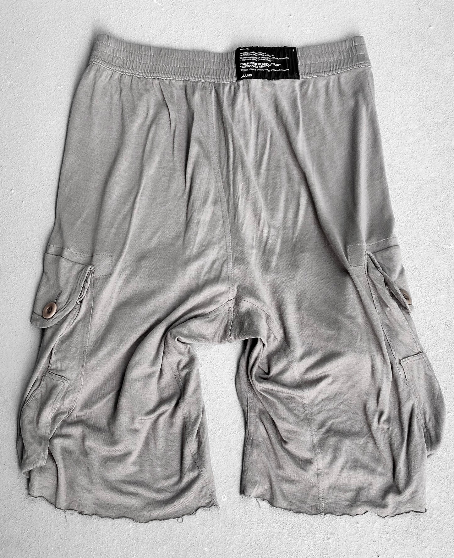 Julius_7 SS09 “Insanity In Industrial Inc. #3 : CANON_1 THE POSSESSED” Silk-blend Gasmask Cargo Shorts