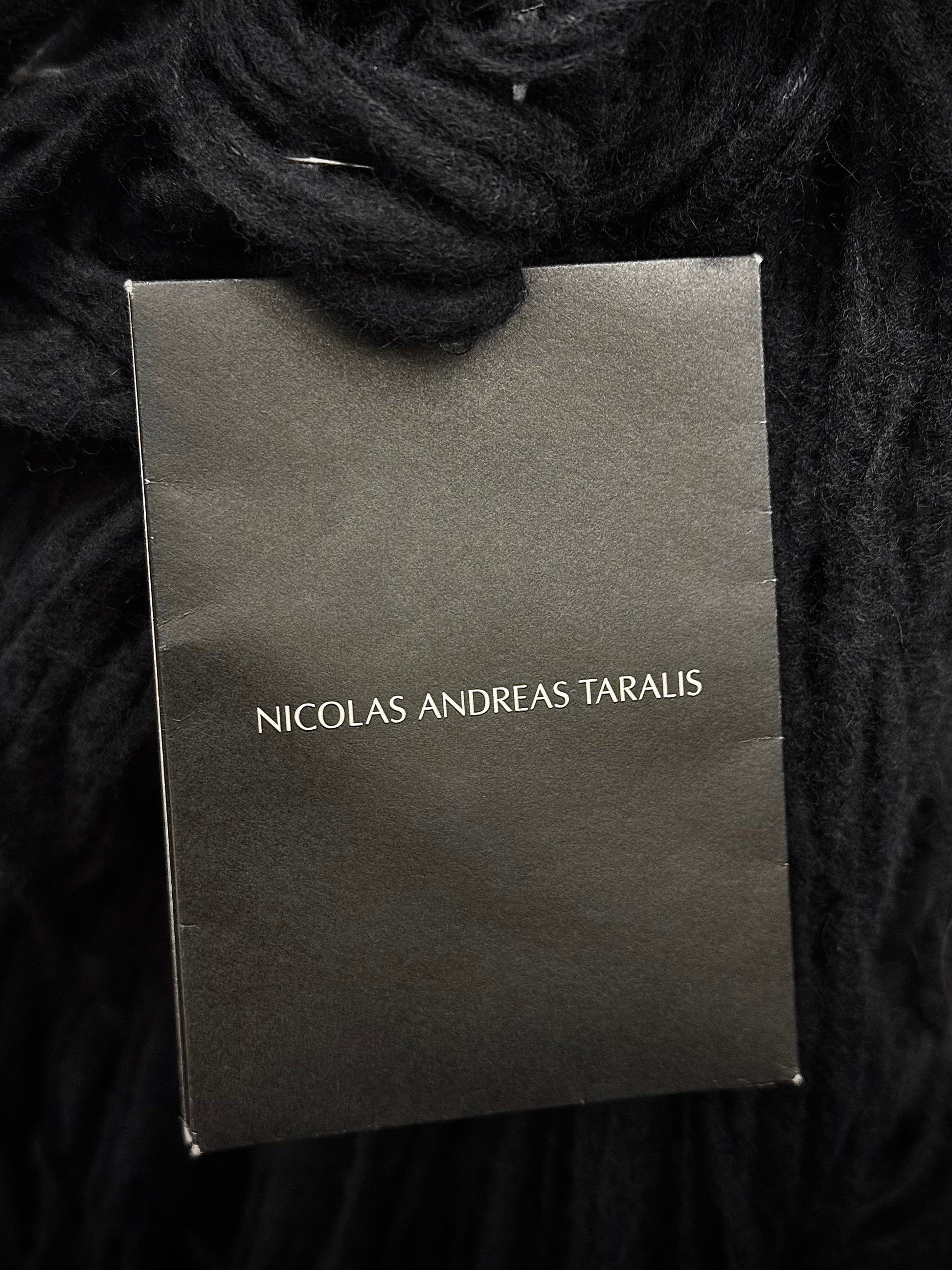 NICOLAS ANDREAS TARALIS Early 00s Jumbo Fringed Wool Scarf detail | DRIEW GARMENTS